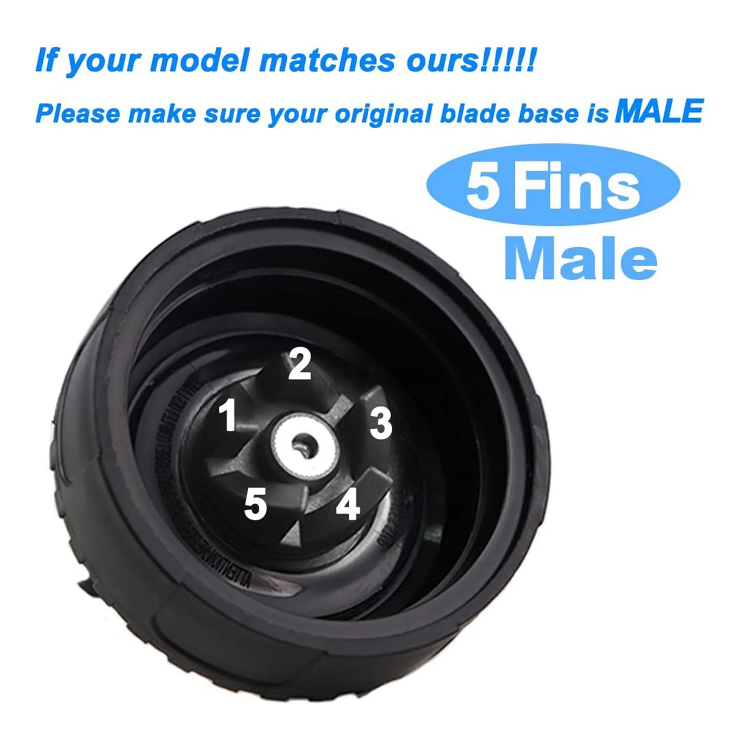 5 Fins Blender Blade for Ninja Blender QB3000, QB3000SSW-30,