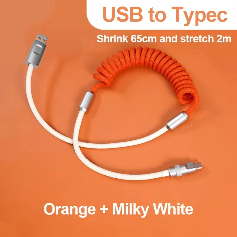 For Android 1.8M 120W Fast Charge USB Cable Quick Charge Type-C