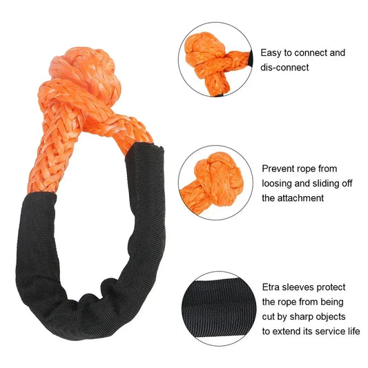 Synthetic Fiber Soft Shackle for Vehicle Recovery Off Road Towing