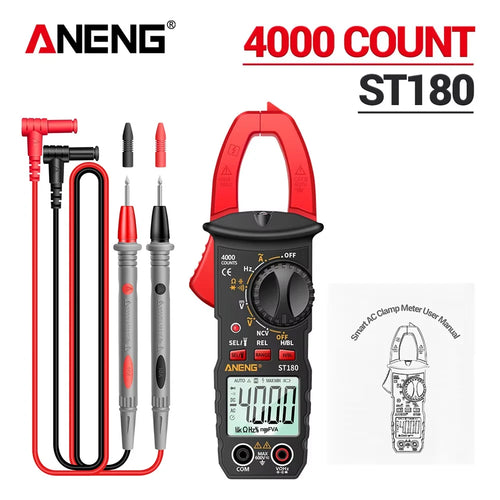 ANENG ST180  Digital Clamp Meter 4000 Counts AC Current  Ammeter
