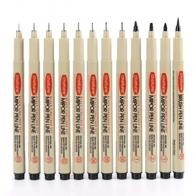 Art Manga Outlining Pen Pigment Liner Micron Pen Marker set Hook Line