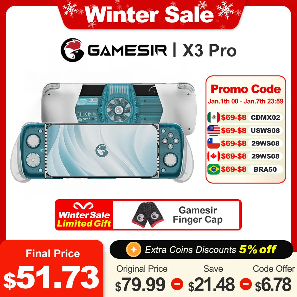 Gamesir X3 Pro Mobile Gaming Controller Android Phone Gamepad iPhone