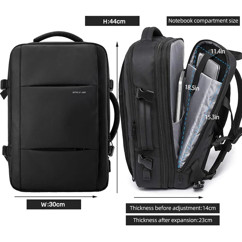 Heroic Knight Travel Backpack Men Business Backpack School Expandable