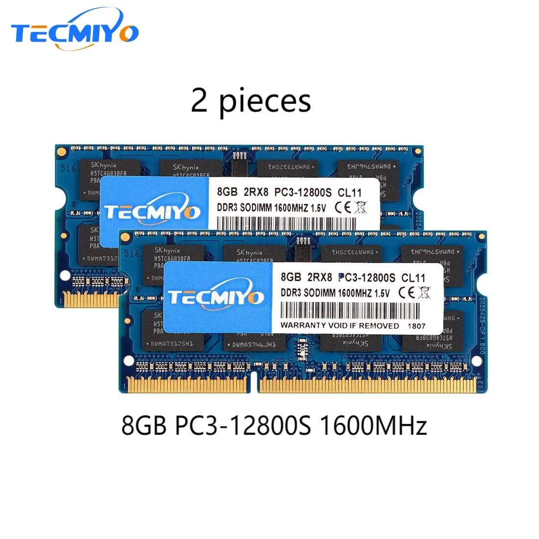 High Quality Tecmiyo Laptop Memory Ram 16GB ( 2X 8GB ) DDR3 1600MHz