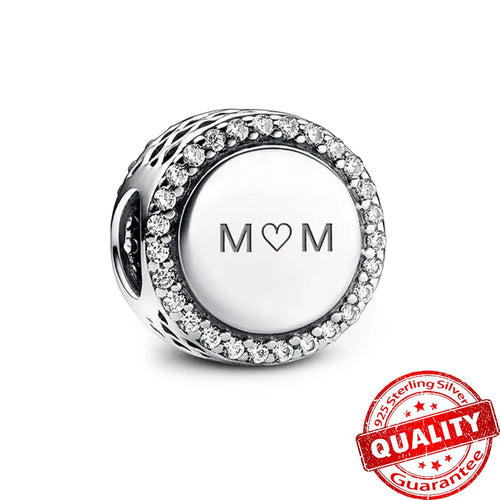New Arrival 925 Sterling Silver Love You Mom Entwined Infinite Hearts