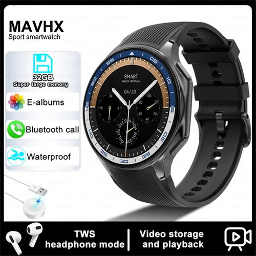 2024 New For OPPO Watch X Smart Watch Men 4G Memory MP4 Music Video 3D