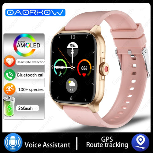 2024 Smart Watch For Women Full Touch Screen Bluetooth Call Waterproof