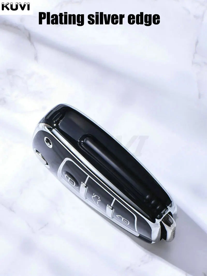 Soft TPU Car Flip Key Case Cover Holder For Audi A1 A3 A6 A6L Q2 Q3 Q7