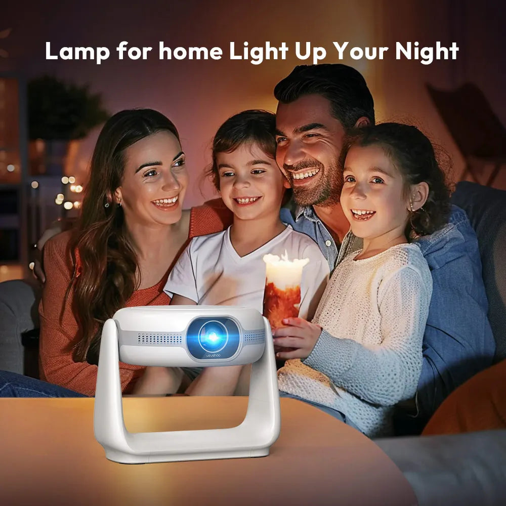 Vevshao A10 Smart 1080P Projector Android 11.0  With 5G WiFi Lamp