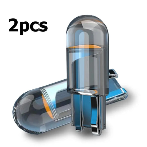 1pc W5W Led T10 Car Light COB Glass 6000K White Auto Automobiles