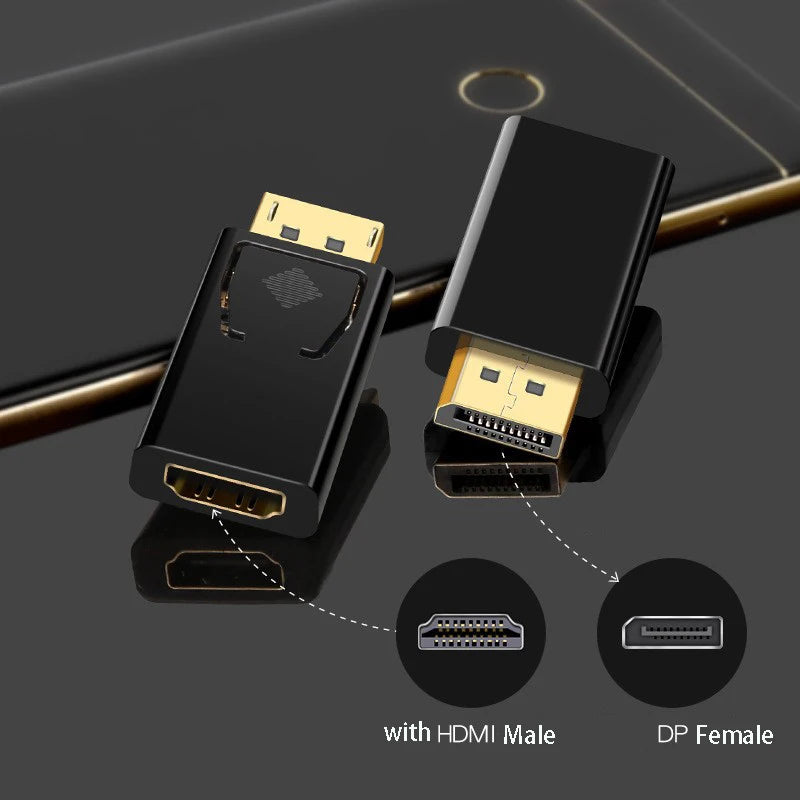4K DP to HDMI-compatible Converter Displayport to 1080P HDTV Computer