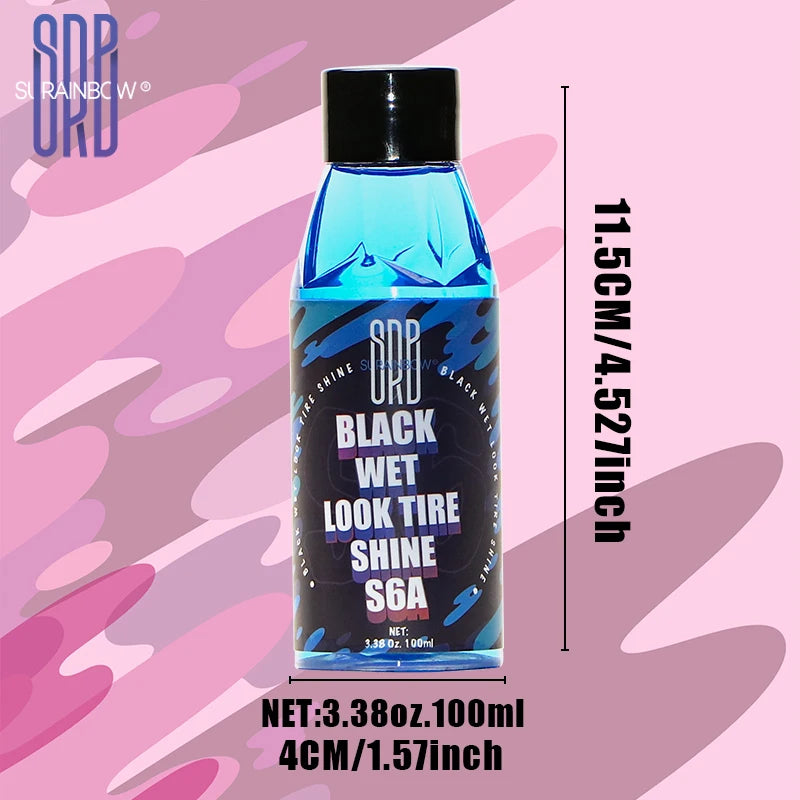 Black Wet Look Tire Shine Dressing -Automotive Clear Coat Tire