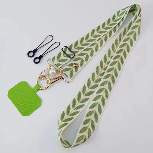 Adjustable Crossbody Long Mobile Phone Lanyard Wide Cloth Anti-Lost