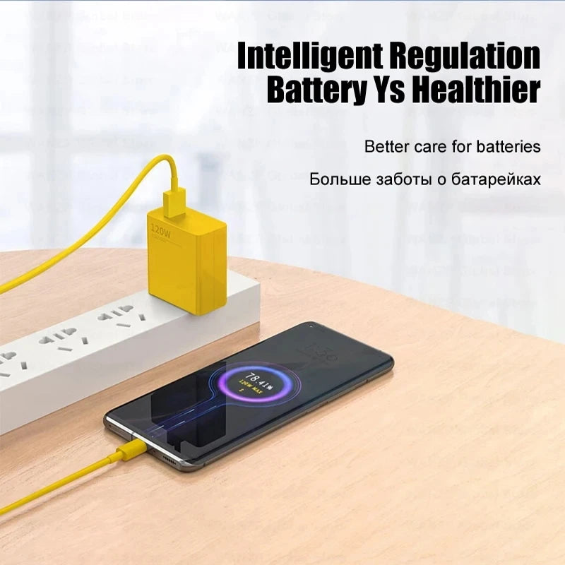 Original 120W 6A USB Super Fast Charger For Xiaomi Mi 12 11 Type C