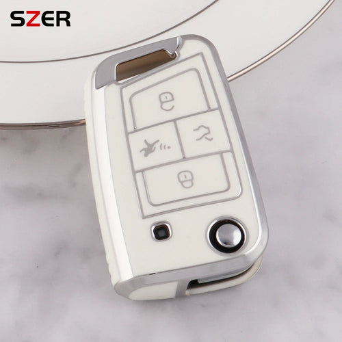 3 4 Buttons NEW TPU Car Key Case Cover Fob For Volkswagen VW Golf 7