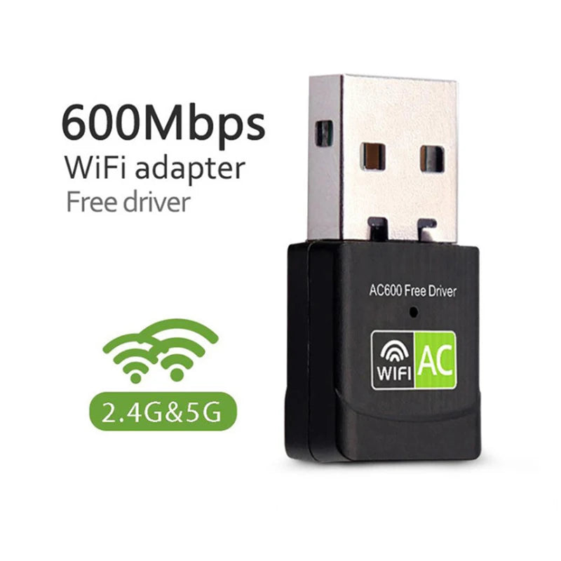 600M Does Not Need To Drive Dual-Band USB Wireless Card 2.4G/5.8G