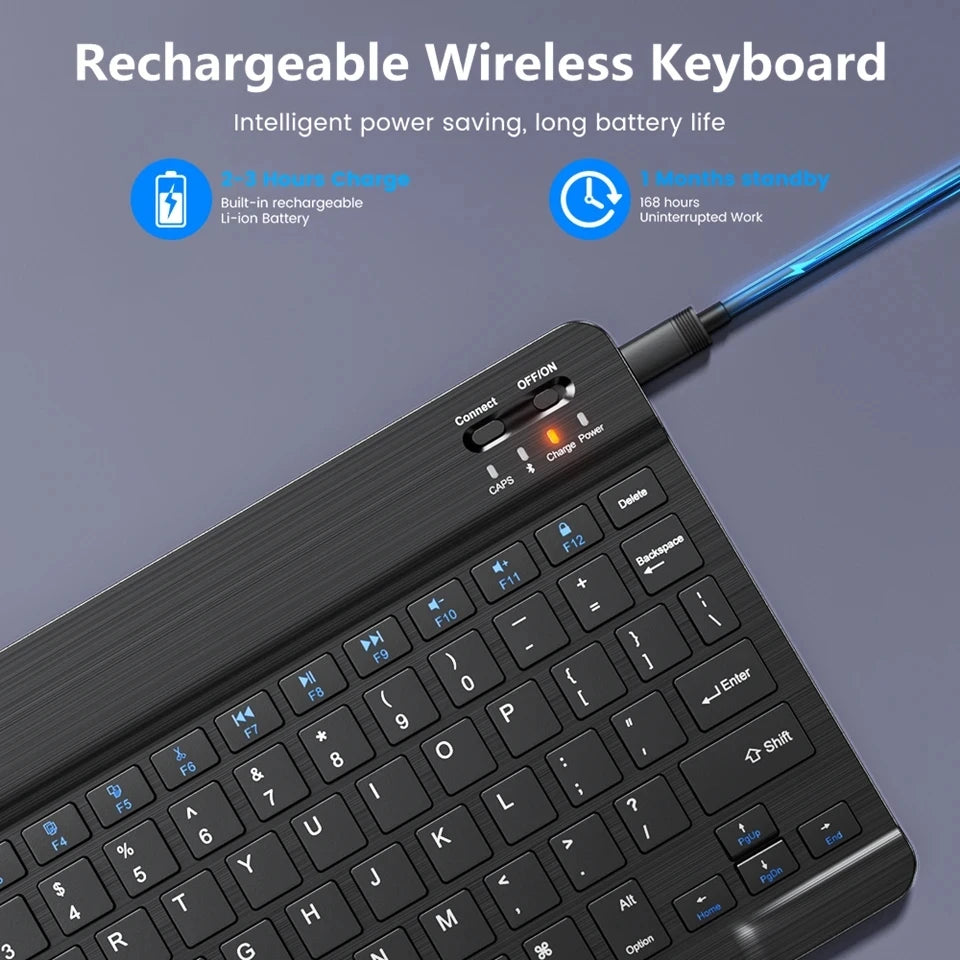 Spanish French Bluetooth Wireless Keyboard Azerty Russian Korean For