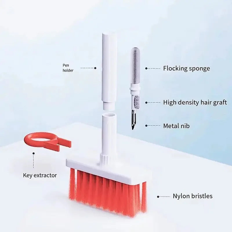 5-in-1 Cleaning Pen Dust Removal Brush, Detachable Dual Headed