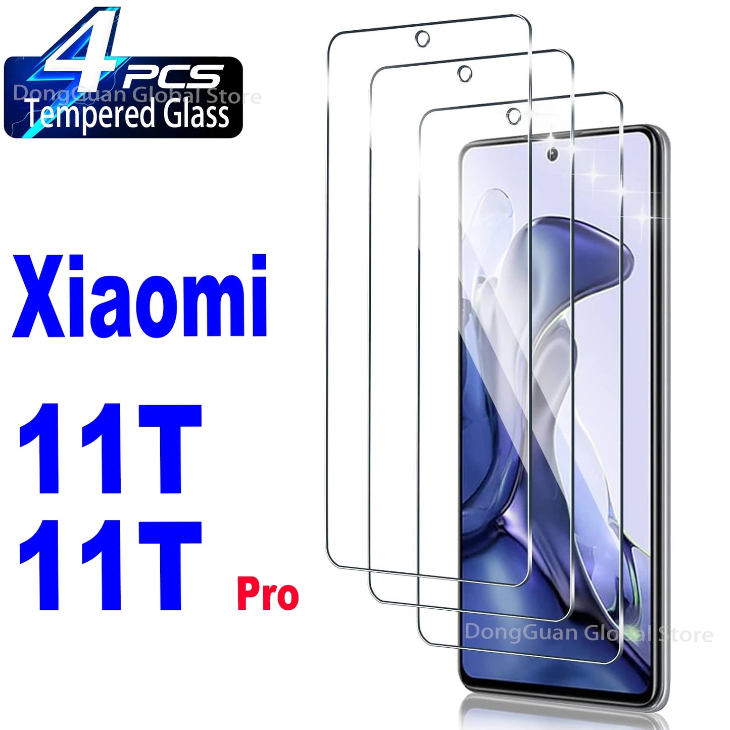 2Pcs/4Pcs 9H Tempered Glass For Xiaomi 11T  / 11T Pro Screen Protector