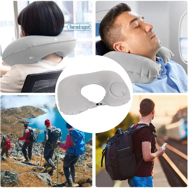 1pc Travel Pillows Airplanes Inflatable Super Light Portable Neck
