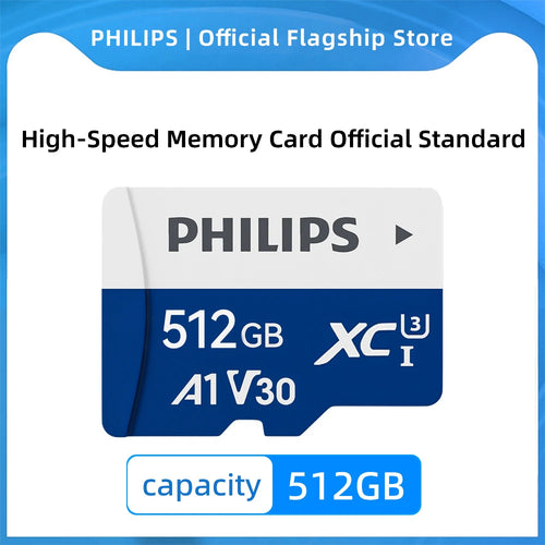 PHILIPS Memory Card 512GB 256GB 128GB 64GB 32GB U3 V30 4K Full HD