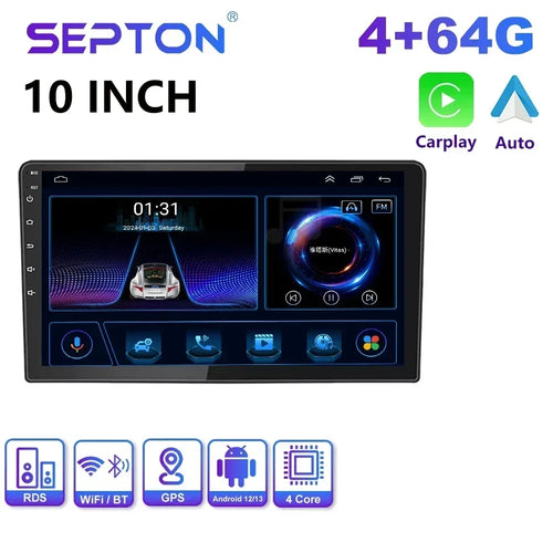 SEPTON 7"/9"/10" Universal 2 DIN Car Radio WIFI Car Audio Multimedia