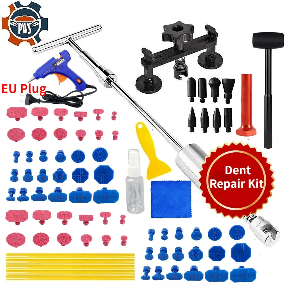 Auto Paintless Dent Repair Tools EU Plug Glue Gun Car Dent Repair Kit