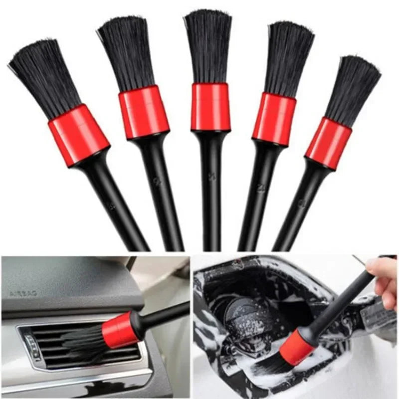 5Pcs Car Cleaning Brush Kit Auto Detail Brushes Dust Brushes for Car