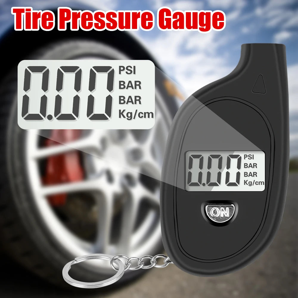 Car Tire Air Pressure Tester Meter Tire Gauge Digital LCD Display Auto