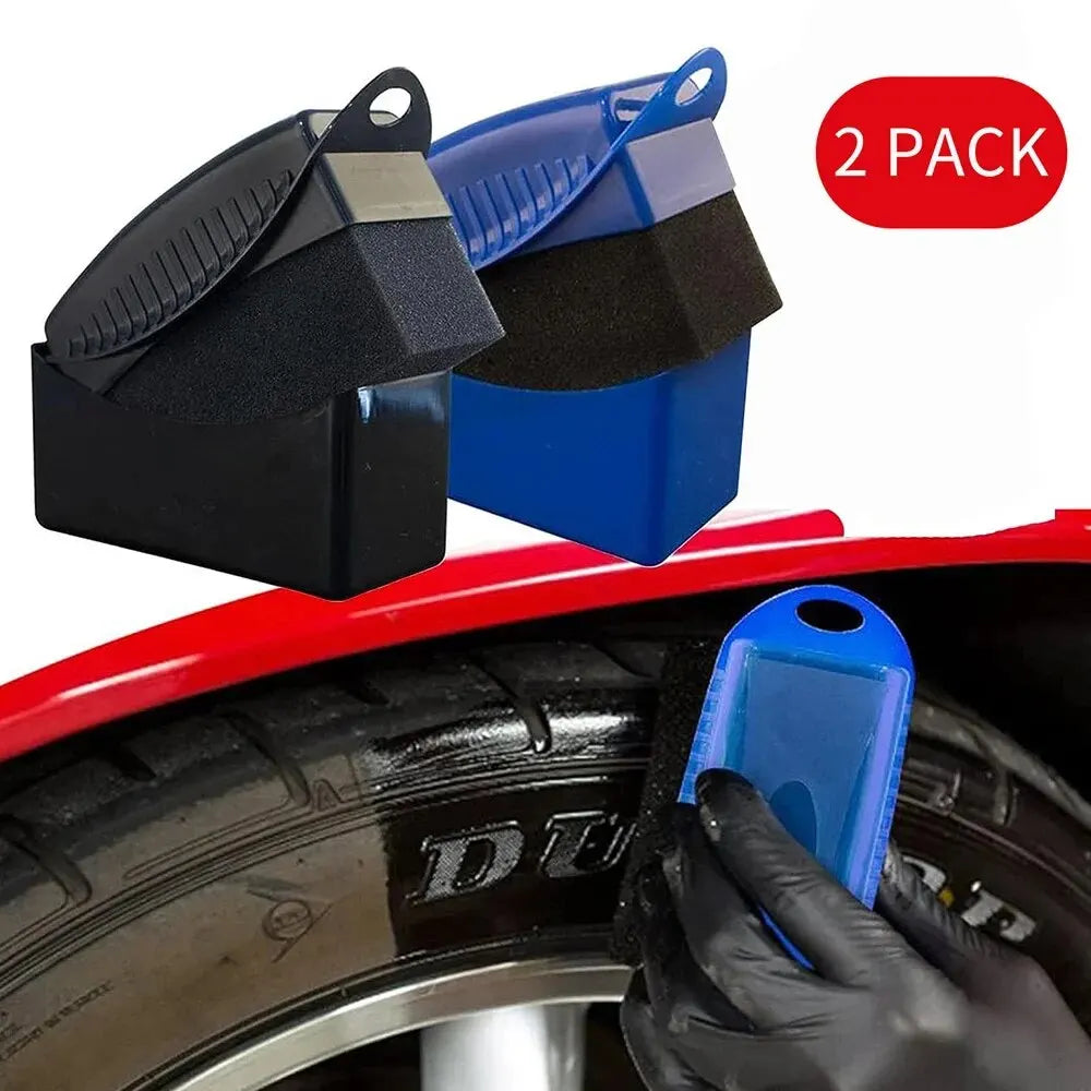 2Piece Car Tires Waxing Polishing Cleaning Wipe Washing Tire Tyre