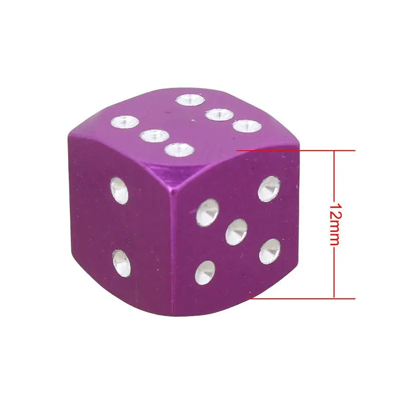 4Pcs/Lot Aluminum Alloy Car-styling AUTO Dice Dust Valve Caps Car