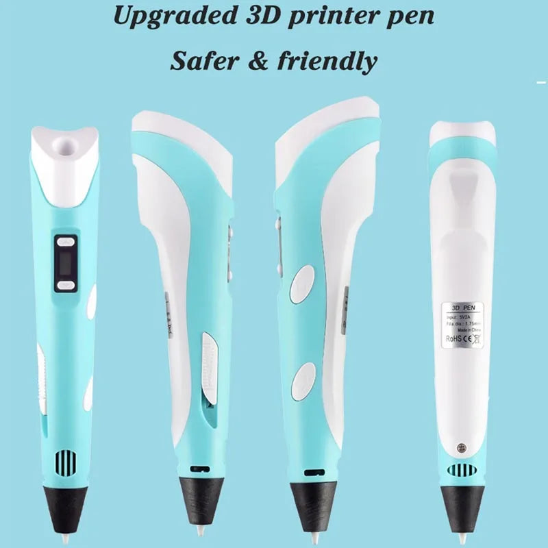 3D Pen For Children 3D Drawing Printing Pen with LCD Screen With PLA