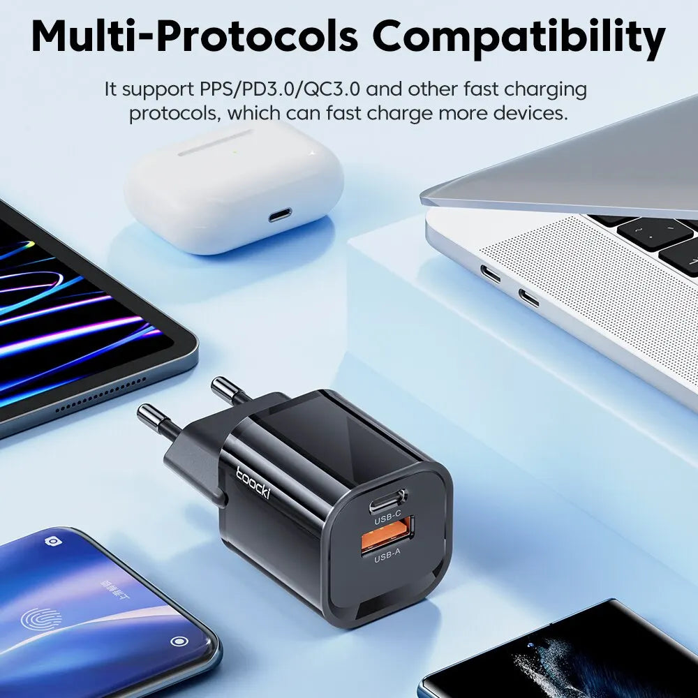 Toocki GaN USB Type C Charger Portable High Speed Charger for iPhone
