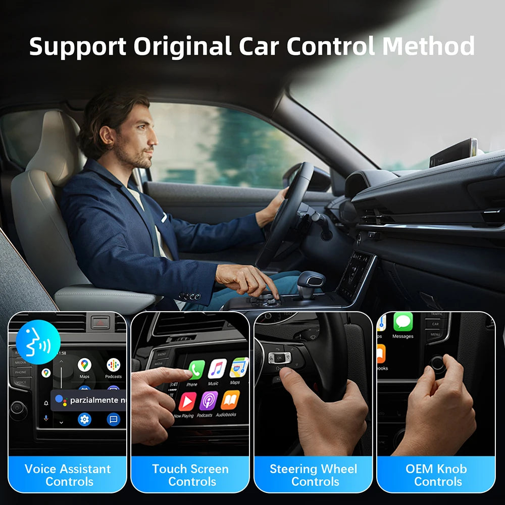 NEW 2in1 Wireless CarPlay Android Auto Wireless Adapter Smart USB