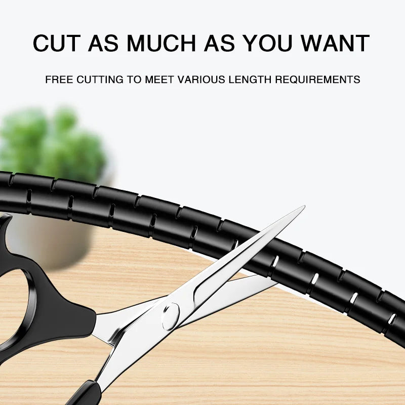 2M 16mm Flexible Spiral Cable Wire Protector Cable Organizer Computer