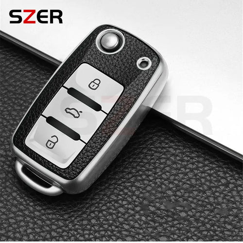 TPU Car Key Case Cover Shell Fob For Volkswagen VW Polo Golf Passat