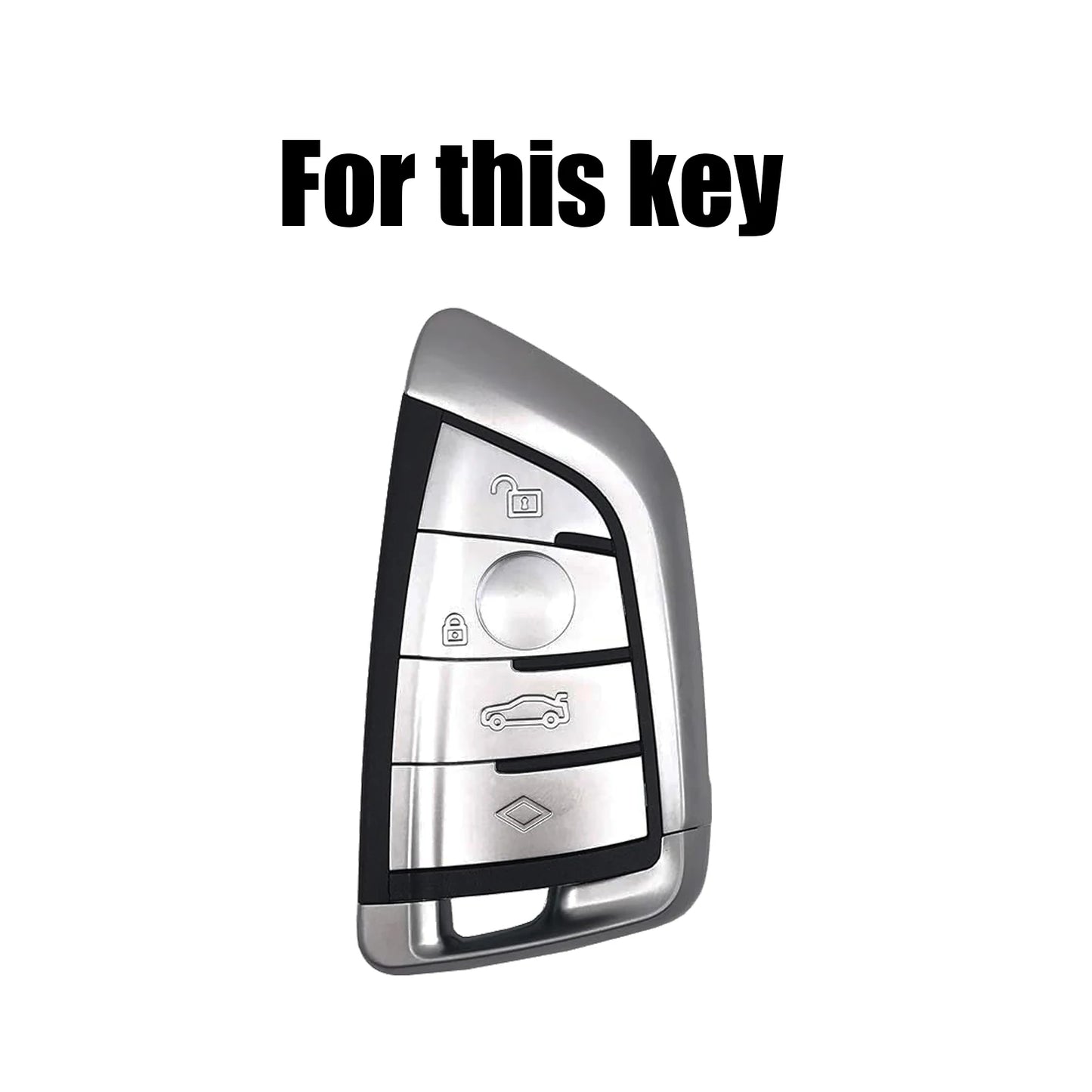 Silicone 4 Button Car Key Fob Cover Case Shell Holder Protector For