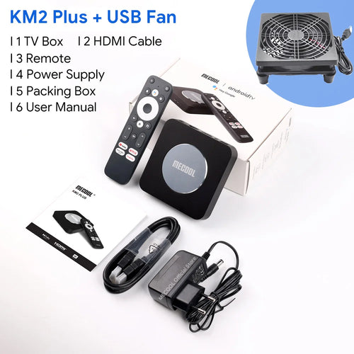 MECOOL  Android TV Box KM2 Plus 4K Amlogic S905X4 2G DDR4 Ethernet