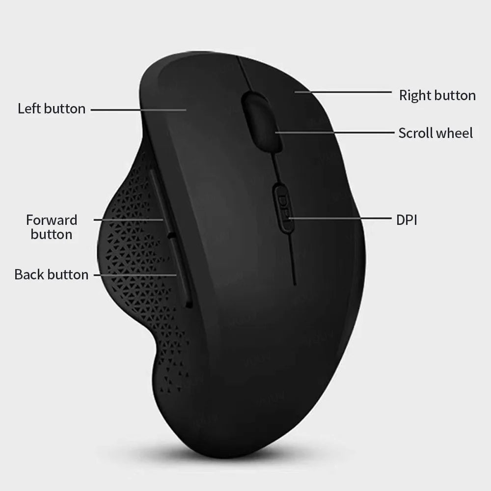 Ergonomic Rechargeable Wireless Bluetooth Mouse for PC Computer Laptop