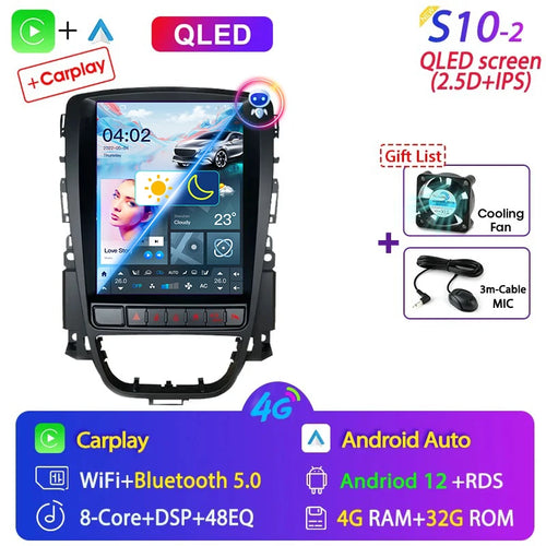 Srnubi 9.7" Android 12 Carplay Car Radio for Opel Astra J Verano 2007