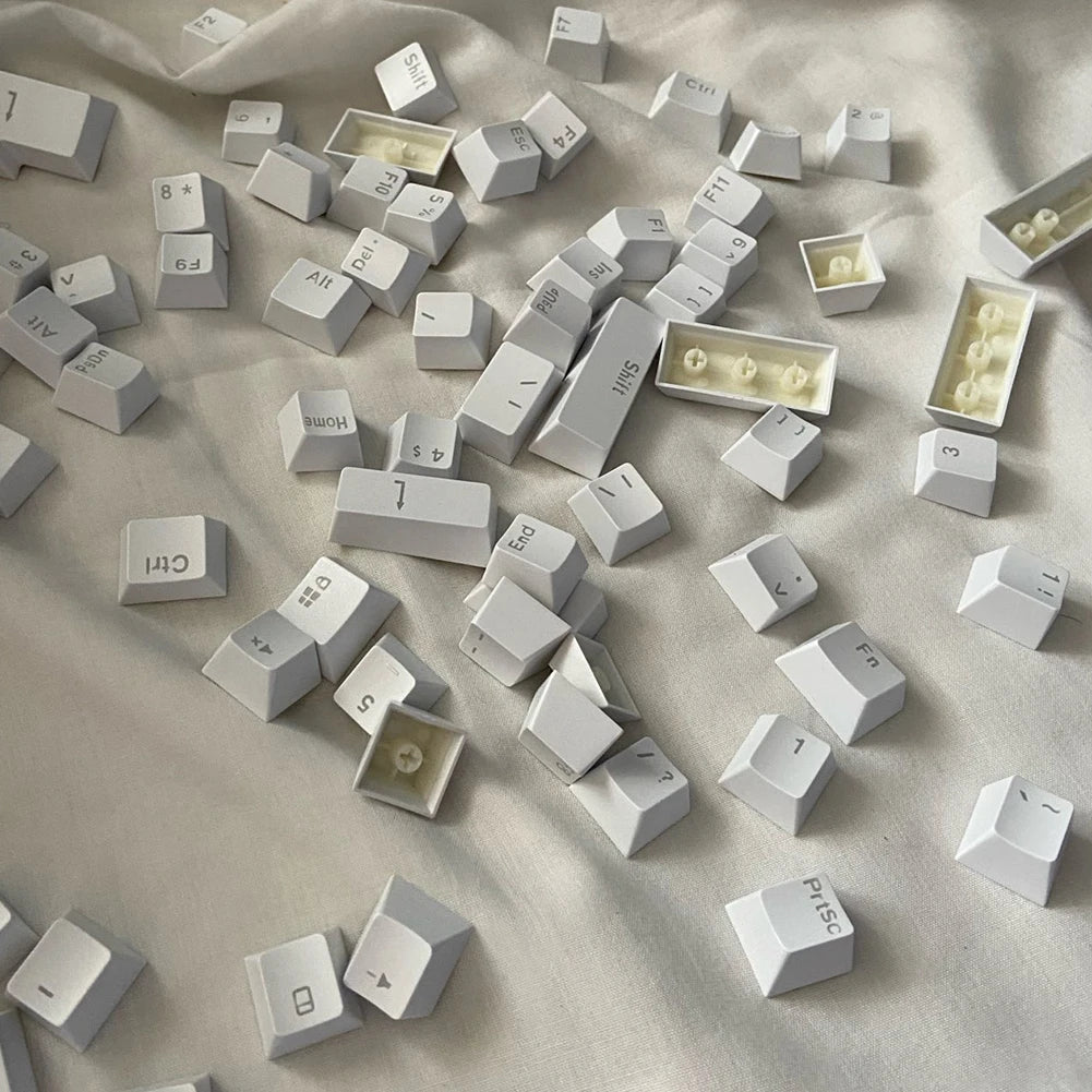 104pcs Universal Mechanical Keyboard Keycaps Ergonomic Blank Keycaps