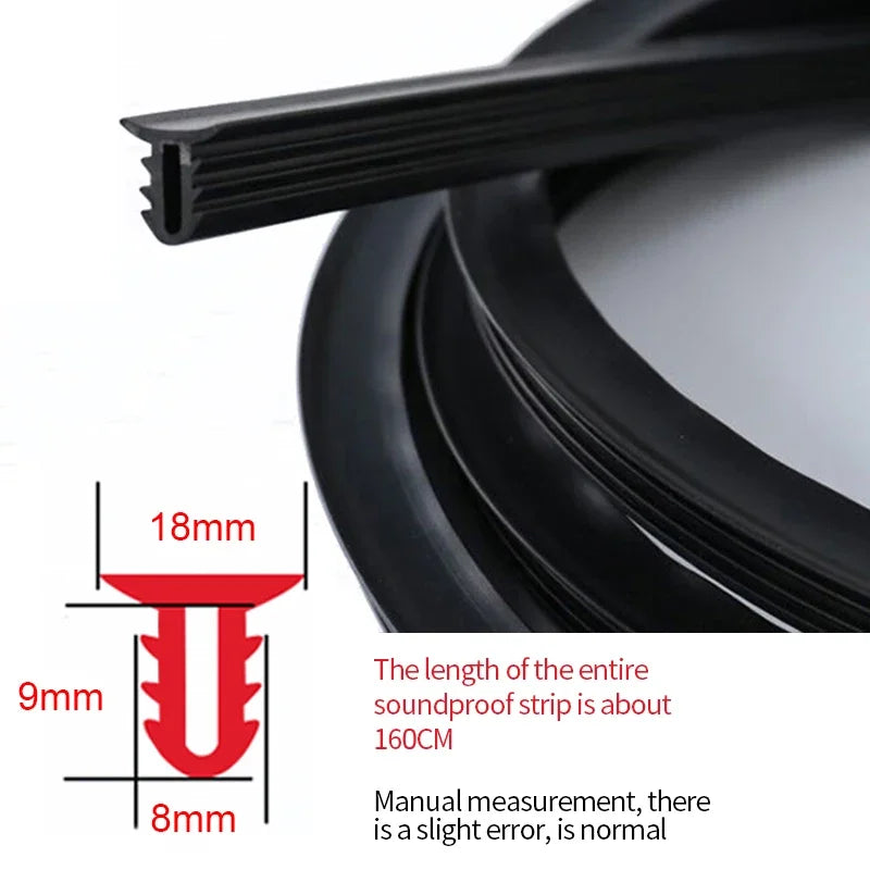 SEAMETAL Car Dashboard Sealing Strip Soundproof Noiseproof Rubber