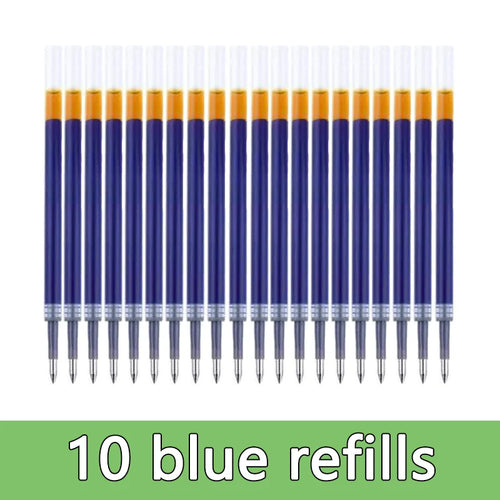 Gel pens Set Black Blue Red Refill Gel Pen Bullet Tip 0.5mm School &