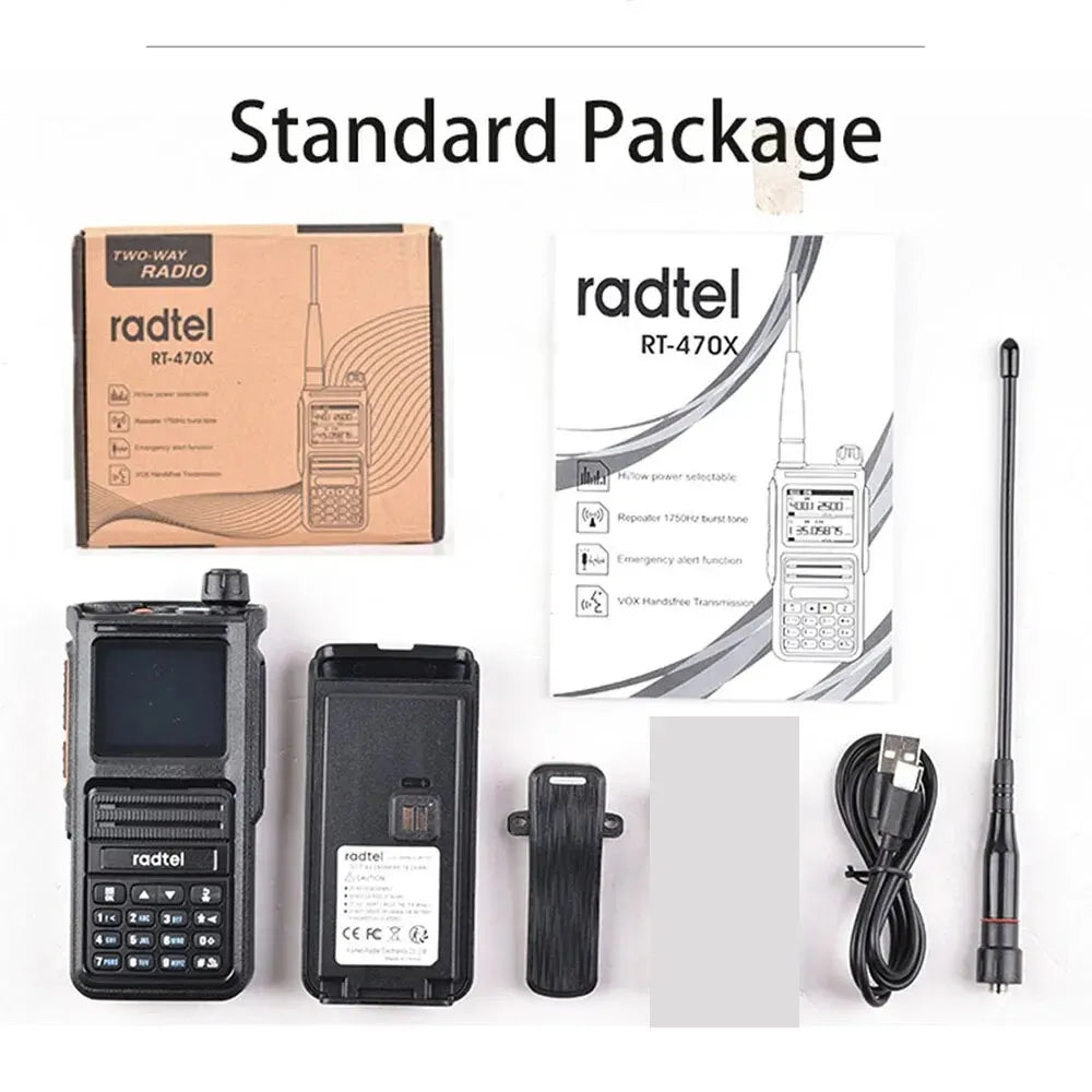 Radtel RT-470X Full Band Ham Radio 256 Channel Air Band Two Way Radio