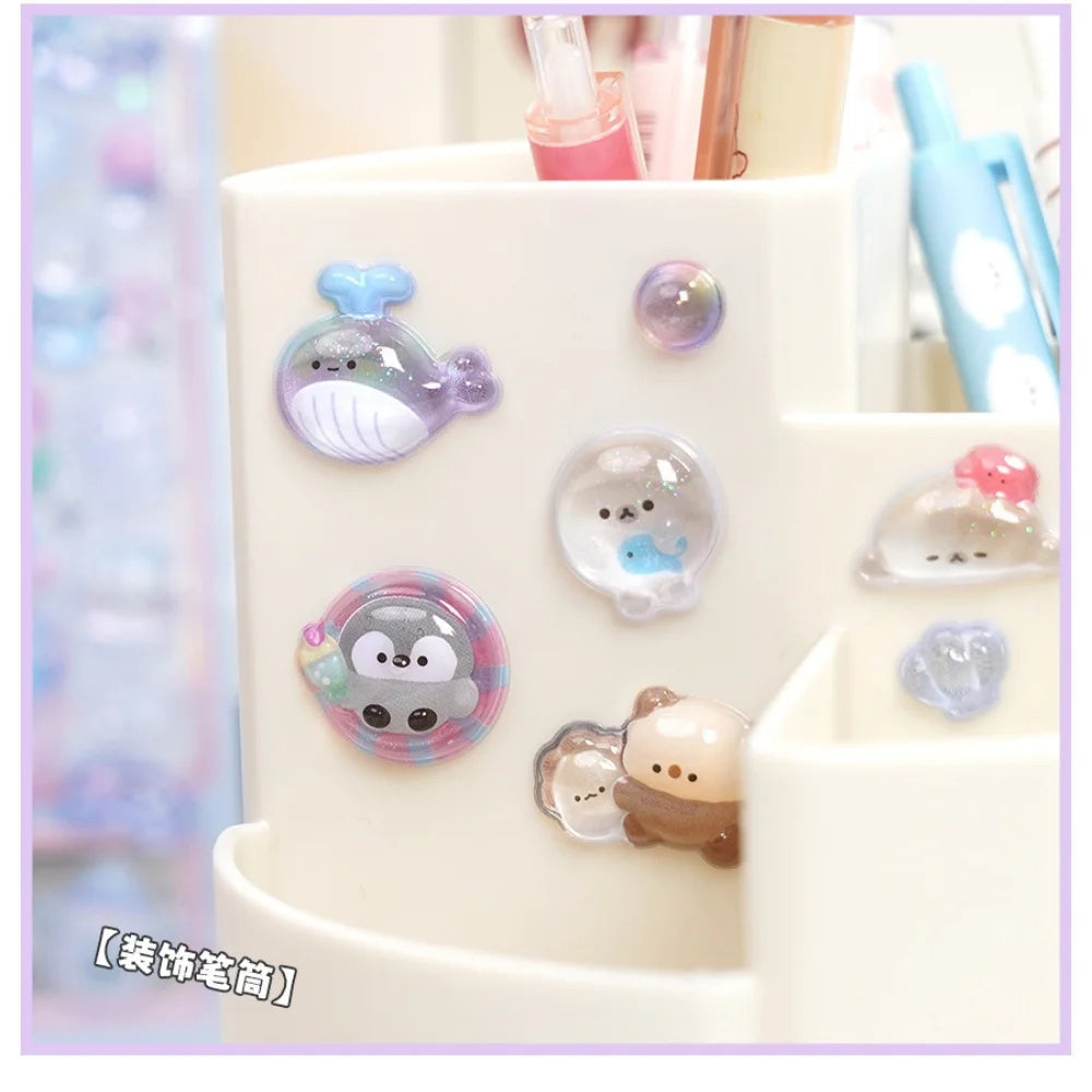 Creative Drop 3D Relief Stickers Candy Ghost Rabbit DIY Crystal