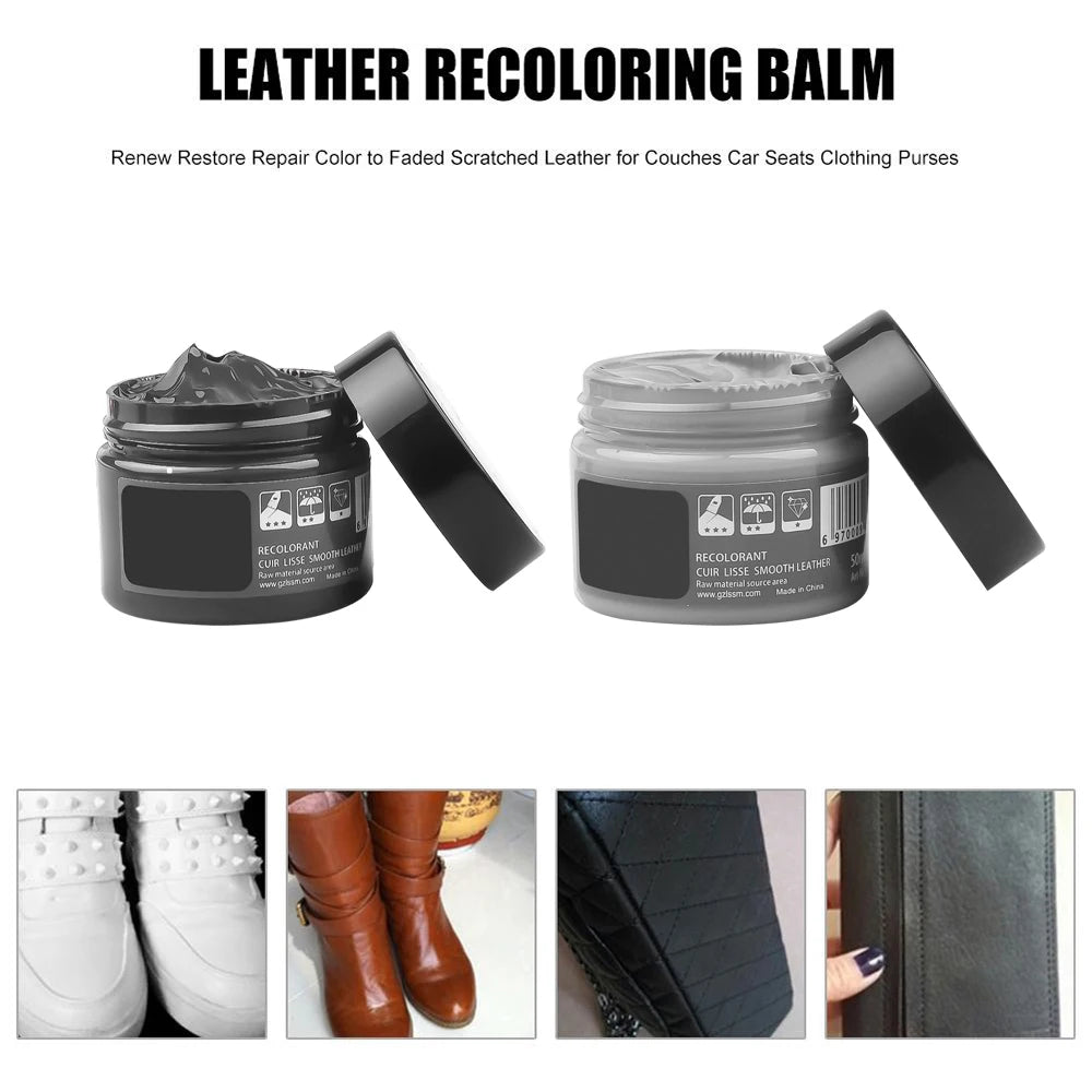 Car Leather Repair Kit Liquid Skin Recoloring Balm No Heat Repair Tool