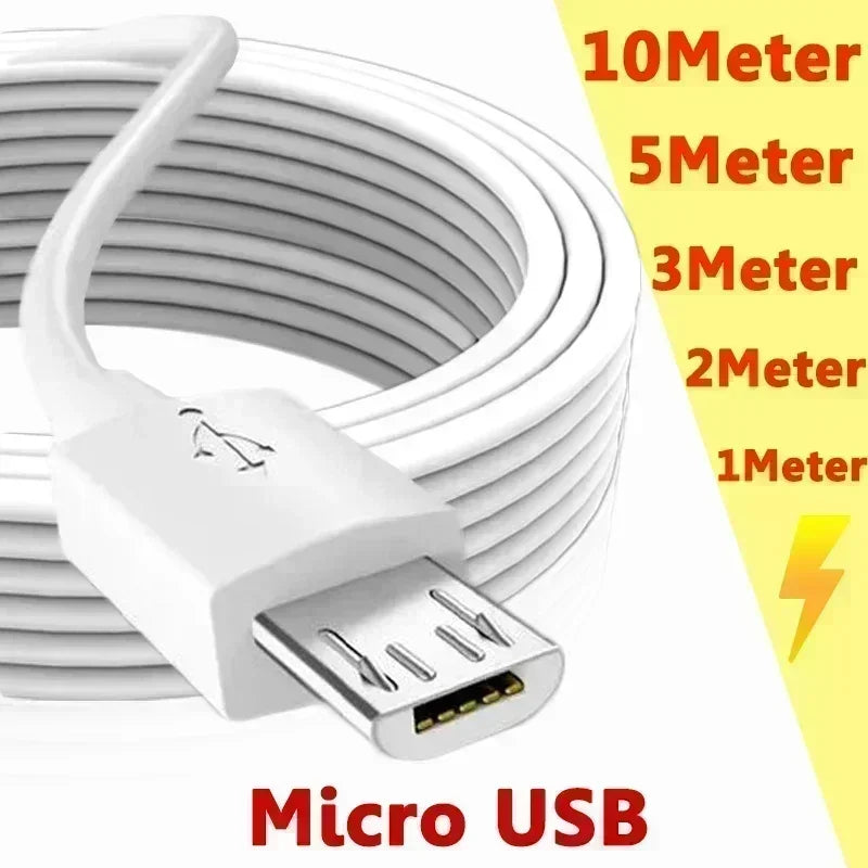Premium 10/5/3/2/1m Extra Long Micro USB Extension Data Cable for