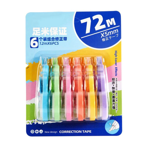 Correction Tape 6 Packs, 2834.65 Inch In Total, Affordable Packs,