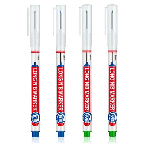 4Pcs/Set 20mm Deep Hole Long Nib Head Markers For Metal Perforating