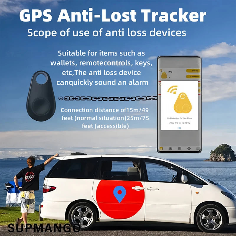 Mini GPS Mobile BT Anti-Lost Tracker Two-way Positioning IOS Android